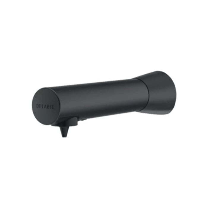 BINOPTIC Deck or Wall Mounted Electronic Soap Dispenser Matte Black Stainless Steel Delabie Commercial Washrooms