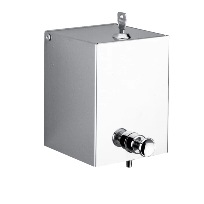 Delabie Rectangular Wall Mounted Liquid Soap Dispenser 0.5L Satin Stainless