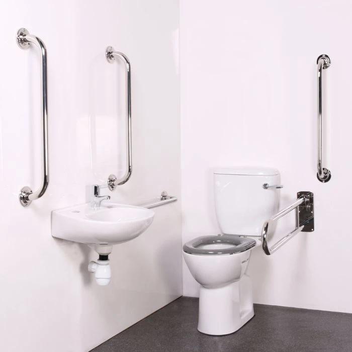 NymaCARE Close Coupled Disabled Toilet Room Pack with Polished or