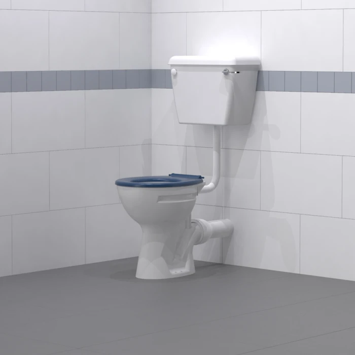 Low top profile toilet