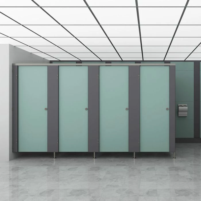 Ultra SGL Toilet Cubicle With Stainless Steel Hardware 5 Wall Angle