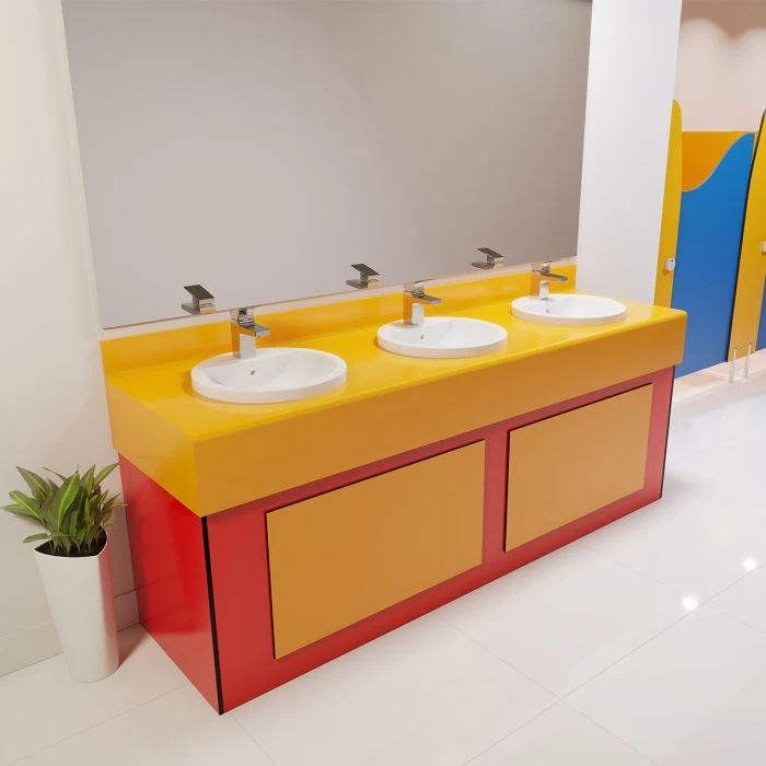 Story Time Vanity Unit for Schools Inset or Countertop Basins