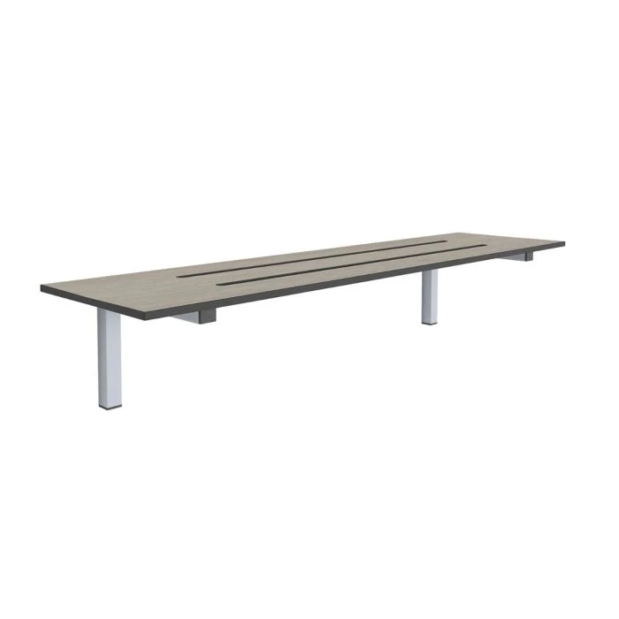 Wall Mounted Bench Seat with Cantilever Bracket and SGL Slats