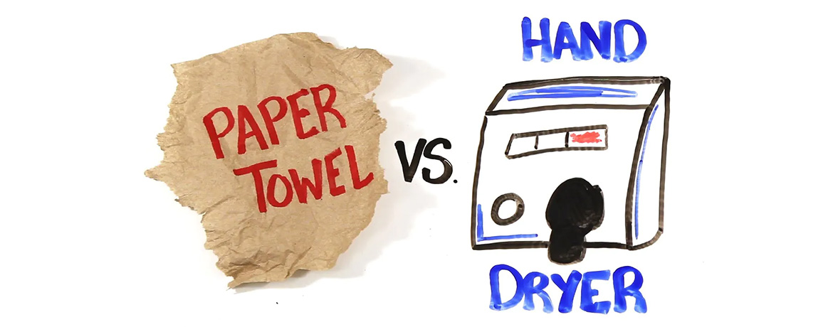 Washroom decisions: Hand dryer or paper towels?