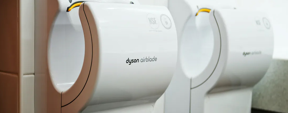 What are the recommended mounting heights for hand dryers?