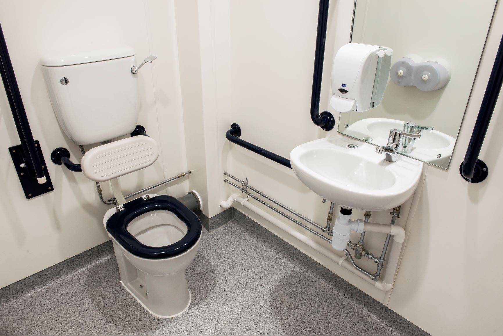 What are the dimensions of a disabled toilet room?