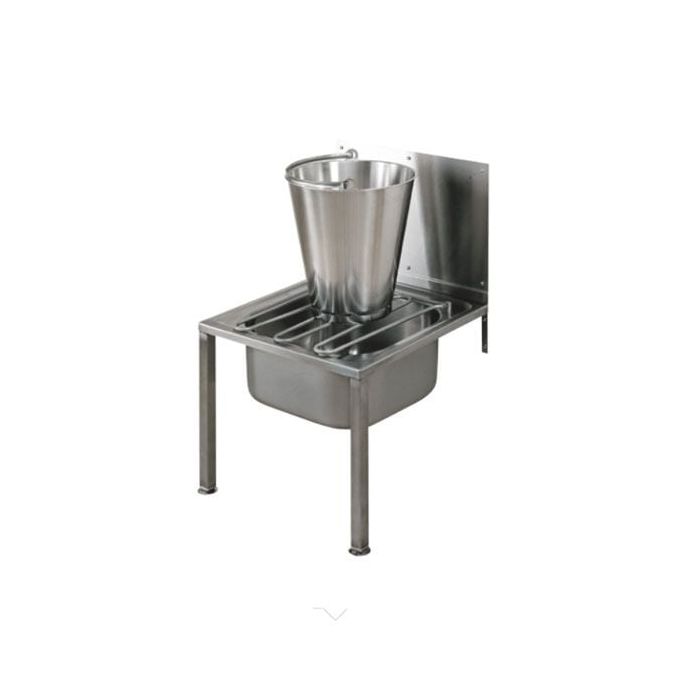 KWC DVS Bucket Sink with Hinged Grating, Support Legs, and Splash Back KWC DVS Bucket Sink with Hinged Grating, Support Legs, and Splash Back