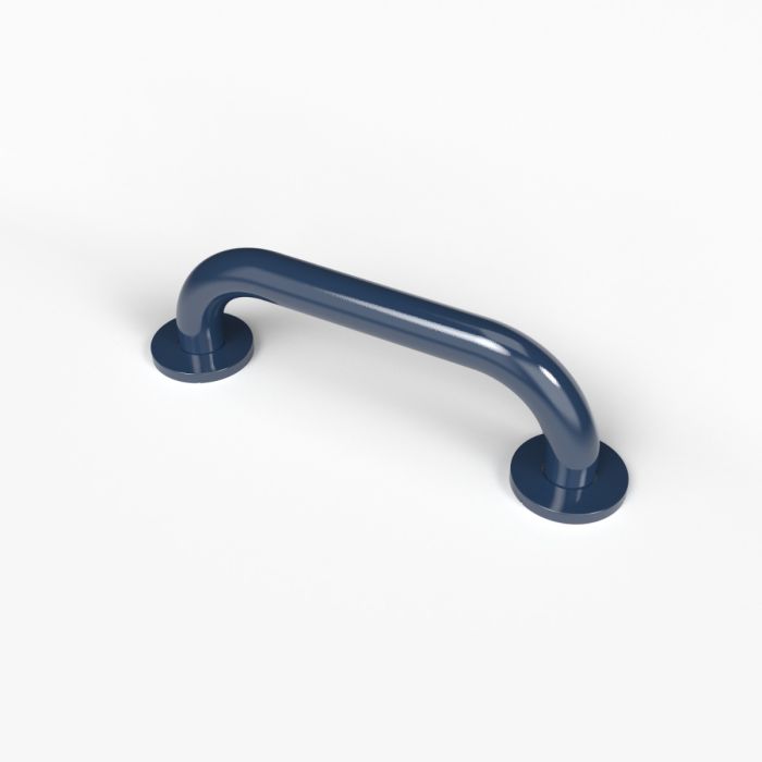 NymaCARE 35mm Diameter Stainless Steel Grab Rail with Concealed Fixings - 305mm, Dark Blue | Commercial Washrooms NymaCARE 35mm Diameter Stainless Steel Grab Rail with Concealed Fixings - 305mm, Dark Blue | Commercial Washrooms