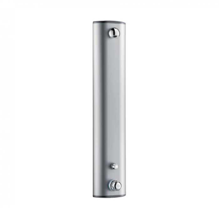 Delabie Premix Thermostatic Shower Panel with Press Button and Anti-Vandal Head, 79230015