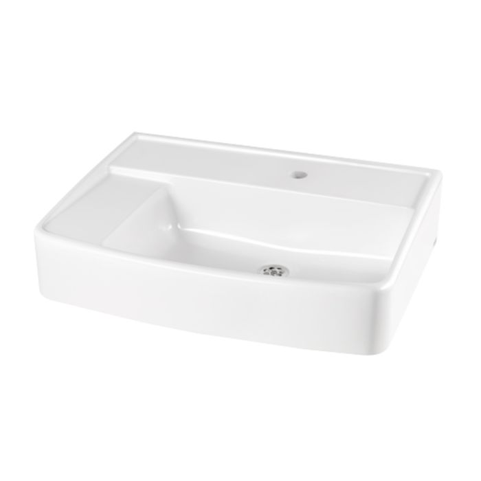 KWC DVS Single User Miranit Wash Trough Sink with Tap Ledge KWC DVS Single User Miranit Wash Trough Sink with Tap Ledge