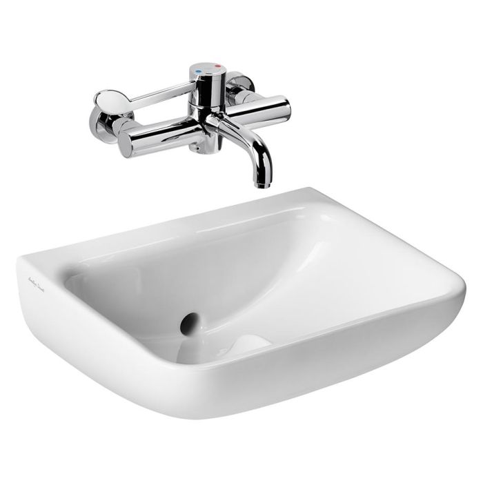 S0430(HY) Contour 21+ 50cm back outlet washbasin, no tapholes, anti-splash and anti-microbial glaze S0430(HY) Contour 21+ 50cm back outlet washbasin, no tapholes, anti-splash and anti-microbial glaze
