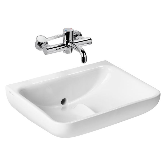 S0444(HY) Contour 21+ 60cm back outlet washbasin, no tapholes, anti-splash and anti-microbial glaze S0444(HY) Contour 21+ 60cm back outlet washbasin, no tapholes, anti-splash and anti-microbial glaze