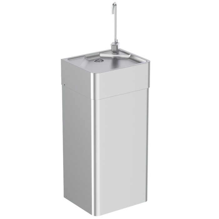 Armitage Shanks Purita Fountain, 26 x 31cm, Stainless Steel - with 70cm pedestal | Commercial Washrooms Armitage Shanks Purita Fountain, 26 x 31cm, Stainless Steel - with 70cm pedestal | Commercial Washrooms