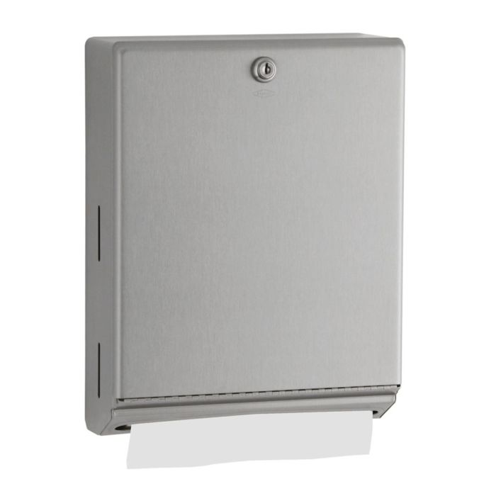 Bobrick Classic Series Paper Towel Dispenser 400 C-Fold or 525 Multifold Tumbler Lock Bobrick Classic Series Paper Towel Dispenser 400 C-Fold or 525 Multifold Tumbler Lock