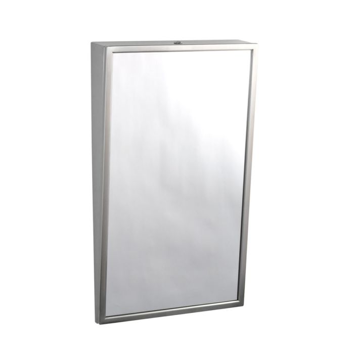 Fixed-Position Tilt Mirror with Stainless Steel Frame