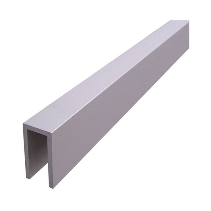 U-Channel Headrail 2m, Satin Anodised Aluminium, 12-13mm U-Channel Headrail 2m, Satin Anodised Aluminium, 12-13mm