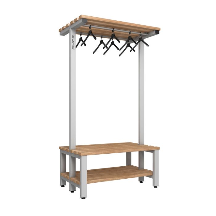 1000mm Premium Double Sided Over Head Hanging Changing Room Bench Seat with Beech Wood Slats