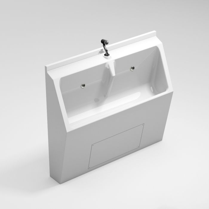 White GRP Two User Floor Standing Urinal Trough White GRP Two User Floor Standing Urinal Trough