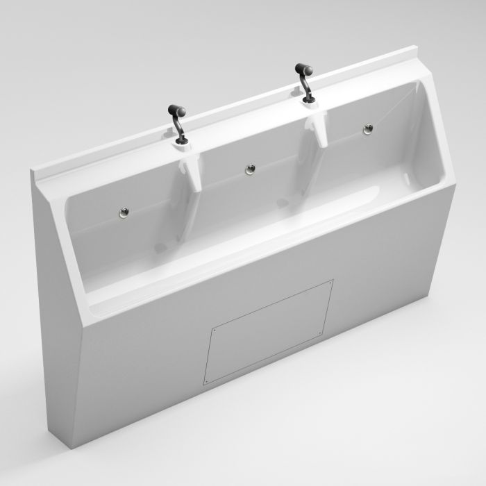 White GRP Three User Floor Standing Urinal Trough White GRP Three User Floor Standing Urinal Trough