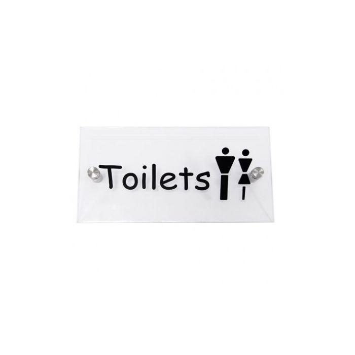 Toilet Sign - Clear Acrylic