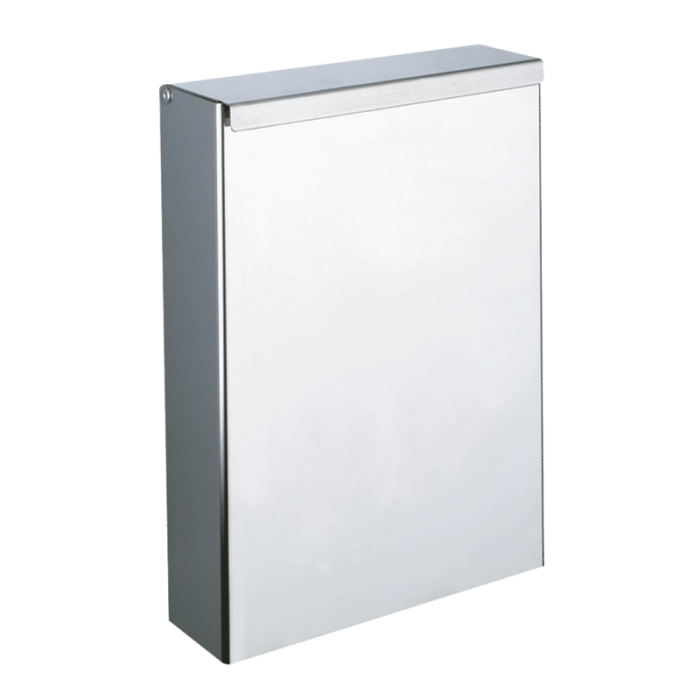 Delabie Slimline Wall Mounted Bin With Lid Delabie Slimline Wall Mounted Bin With Lid