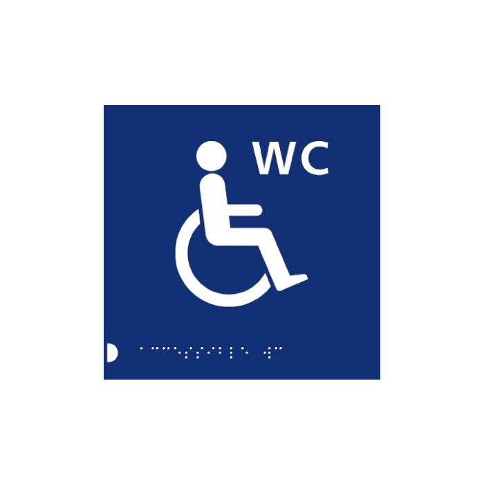 Disabled Braille Toilet Sign - Plastic Disabled Braille Toilet Sign - Plastic