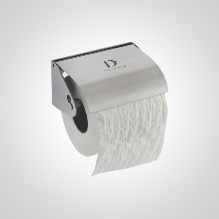 Dolphin Toilet Roll Holder with Cover (Various Finishes) Dolphin Toilet Roll Holder with Cover (Various Finishes)