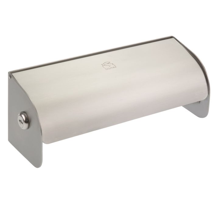Dolphin Double Toilet Roll Dispenser Stainless Steel Lockable