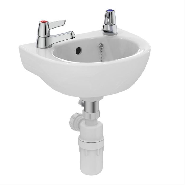 2 tap holes Armitage Shanks Sandringham 21 Small Washbasin (35cm) 2 tap holes Armitage Shanks Sandringham 21 Small Washbasin (35cm)