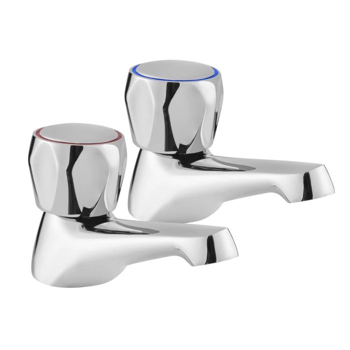 KWC DVS Chrome Fluted Basin Taps (Pair) KWC DVS Chrome Fluted Basin Taps (Pair)