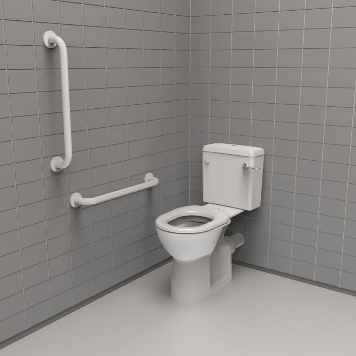 Fitzroy Of London Rimless Close Coupled Ambulant Doc M Toilet Pack - White Fitzroy Of London Rimless Close Coupled Ambulant Doc M Toilet Pack - White
