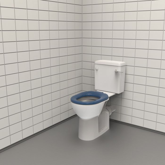 Fitzroy of London (formerly known as NYMAS Group) Close Coupled Doc M Toilet with Blue Seat Fitzroy of London (formerly known as NYMAS Group) Close Coupled Doc M Toilet with Blue Seat