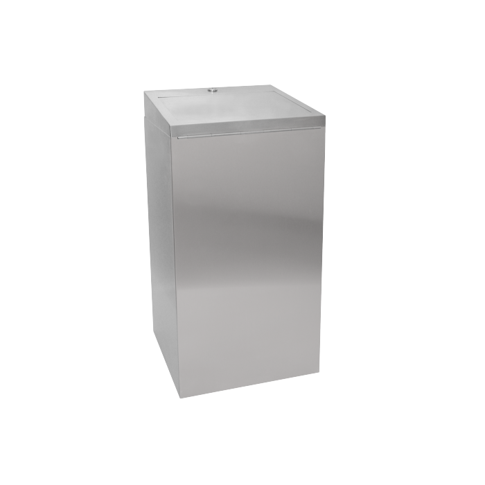 KWC DVS Stainless Steel Waste Bin with Lockable Lid 30L KWC DVS Stainless Steel Waste Bin with Lockable Lid 30L