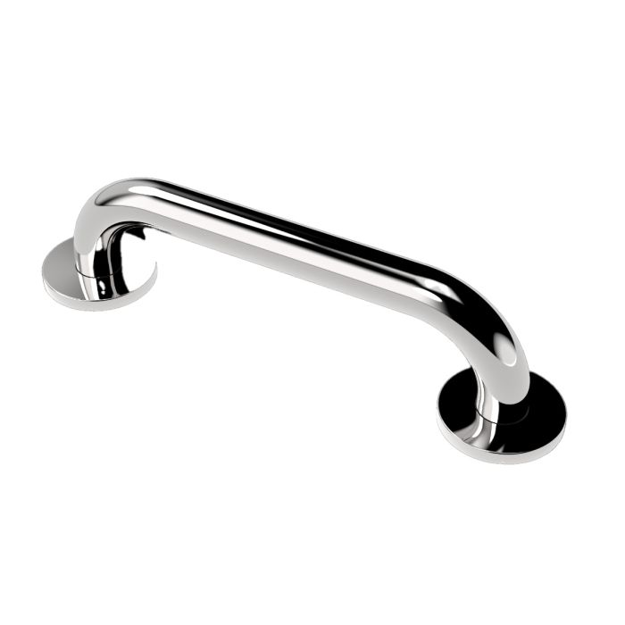 Fitzroy Of London Stainless Steel 32mm Diameter Grab Rail with Concealed Fixings - 300mm, Polished Stainless Steel | Commercial Washrooms