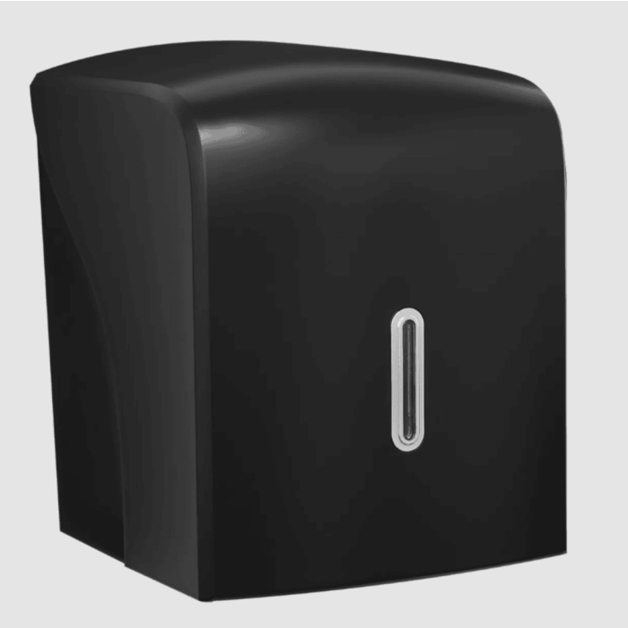 HALO Black Centrefeed Paper Towel Dispenser (Silver Viewing Window) HALO Black Centrefeed Paper Towel Dispenser (Silver Viewing Window)