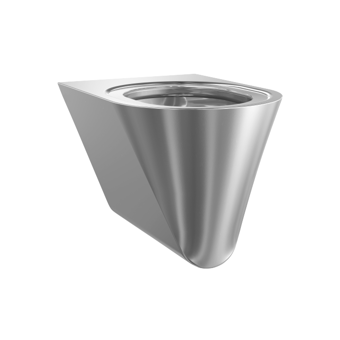 KWC DVS Campus Wall Hung Stainless Steel Toilet Pan KWC DVS Campus Wall Hung Stainless Steel Toilet Pan
