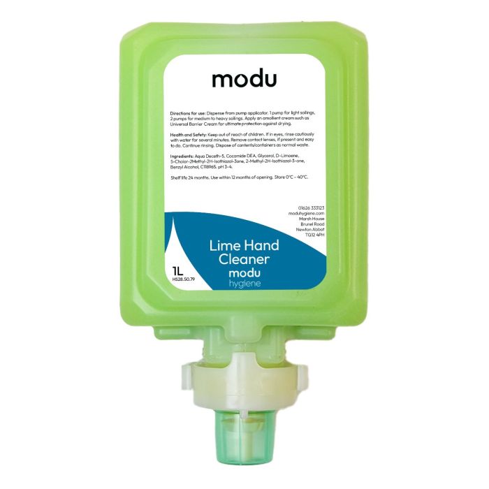 MODU 6 x 1L Lime Hand Cleaner Cartridges for Soap Dispensers | Commercial Washrooms MODU 6 x 1L Lime Hand Cleaner Cartridges for Soap Dispensers | Commercial Washrooms