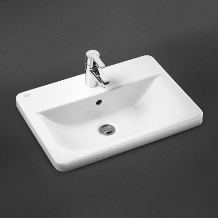 Ideal Standard 50/58cm Concept Cube Countertop Washbasin with 1 Taphole Ideal Standard 50/58cm Concept Cube Countertop Washbasin with 1 Taphole