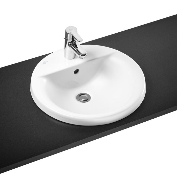 38cm Ideal Standard Concept Sphere Countertop Washbasin one Taphole and Overflow | Commercial Washrooms