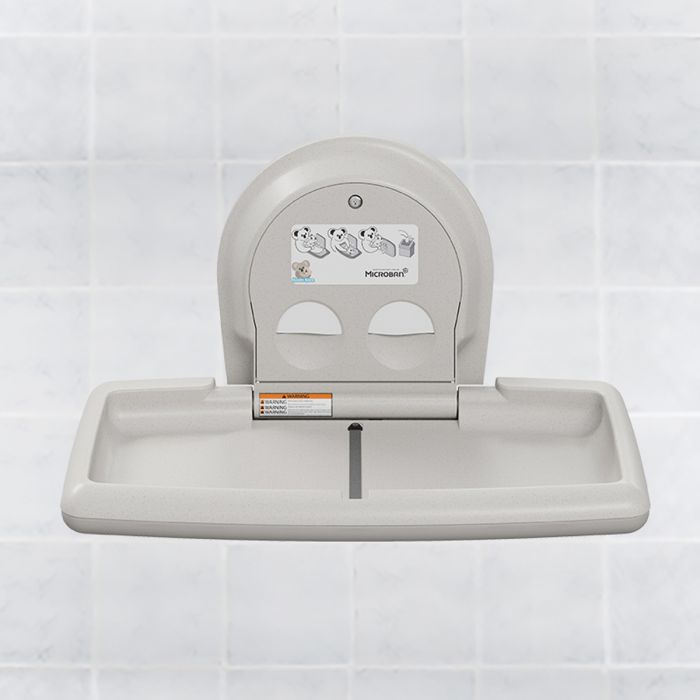 White Koala Kare Horizontal Wall Mounted Baby Changing Unit White Koala Kare Horizontal Wall Mounted Baby Changing Unit