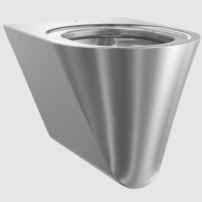 KWC DVS Campus Wall Hung Stainless Steel Toilet Pan KWC DVS Campus Wall Hung Stainless Steel Toilet Pan