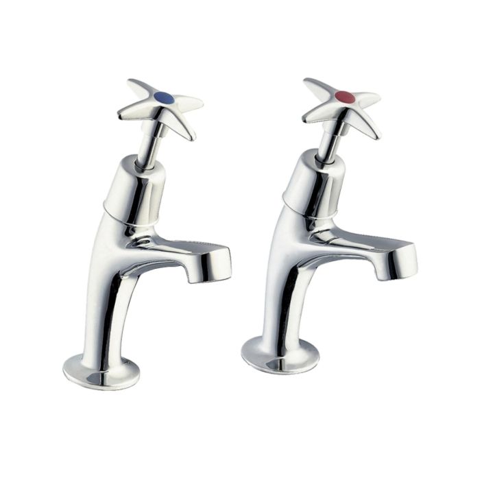 KWC DVS Pair of 13mm Crosshead Pillar Taps KWC DVS Pair of 13mm Crosshead Pillar Taps