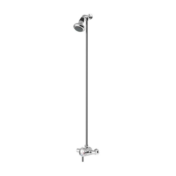 Bristan OPAC Thermostatic Exposed Rigid Riser Mini Valve with Fixed Head