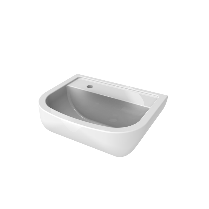 NymaCARE 450mm White Premium Basin - Left hand tap hole | Commercial Washrooms NymaCARE 450mm White Premium Basin - Left hand tap hole | Commercial Washrooms