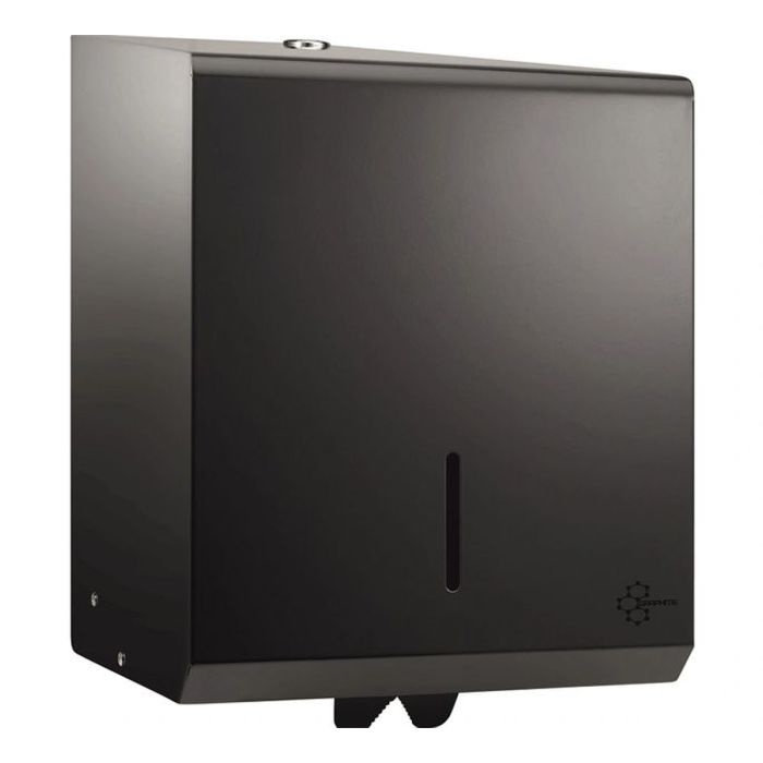 Graphite Grey Centrefeed Paper Towel Dispenser, Metal | Commercial Washrooms Graphite Grey Centrefeed Paper Towel Dispenser, Metal | Commercial Washrooms