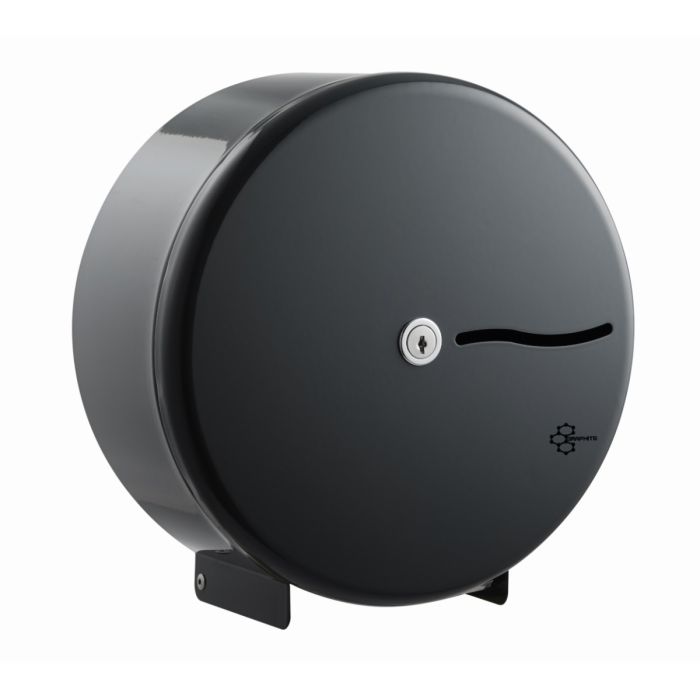 Graphite Grey Stainless Steel Jumbo Toilet Roll Dispenser | Commercial Washrooms Graphite Grey Stainless Steel Jumbo Toilet Roll Dispenser | Commercial Washrooms