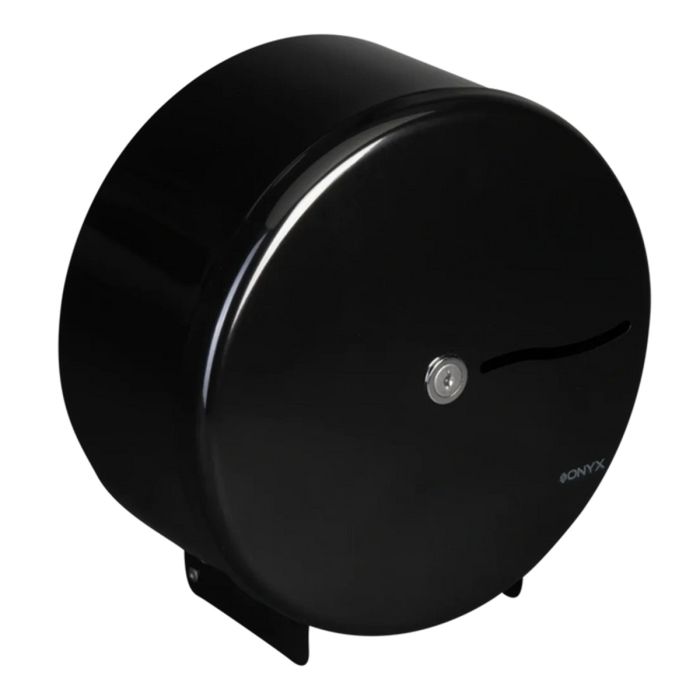 Black Onyx Metal Mini Jumbo Toilet Roll Dispenser, Mini Jumbo Roll holder | Commercial Washrooms Black Onyx Metal Mini Jumbo Toilet Roll Dispenser, Mini Jumbo Roll holder | Commercial Washrooms