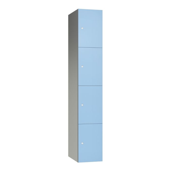 Four Door Supreme Wet Area Locker with Blue SGL Laminate Doors Four Door Supreme Wet Area Locker with Blue SGL Laminate Doors