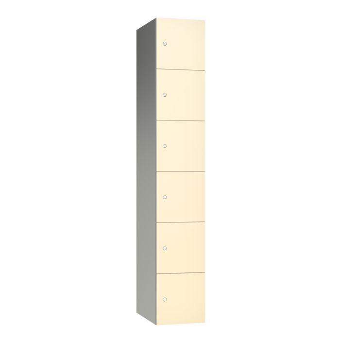 Six Door Supreme Wet Area Locker with Ivory SGL Laminate Doors Six Door Supreme Wet Area Locker with Ivory SGL Laminate Doors