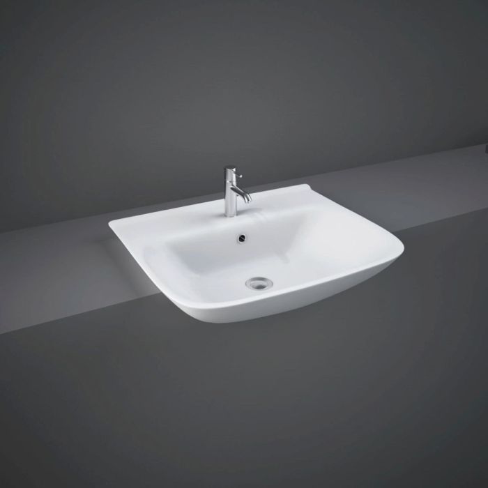 RAK-Origin 52cm Semi Recessed Basin with 1 Taphole | Commercial Washrooms